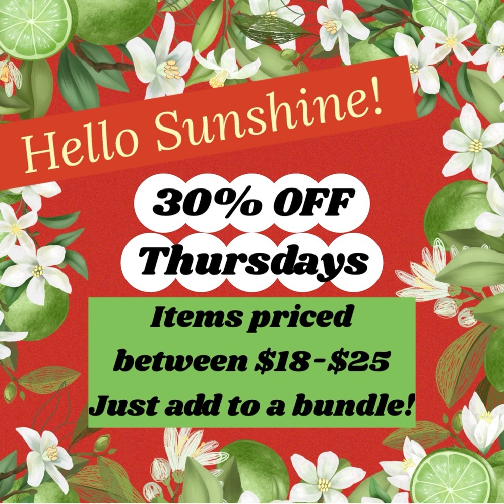 30% Off 1 Item Priced Between $18-$25 Sale